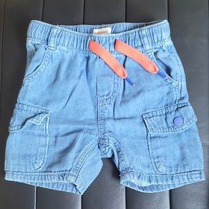 Catimini Blue and Orange Kids Cargo Shorts